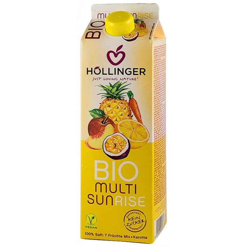 Multi Sunrise Suc BIO din Amestec de Fructe, 1 l, Hollinger