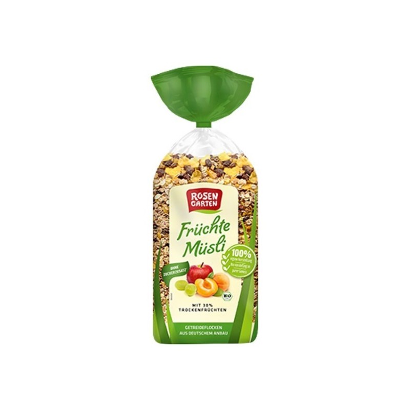Musli BIO cu 30 % Fructe Uscate, 750 g, Rosen Garten