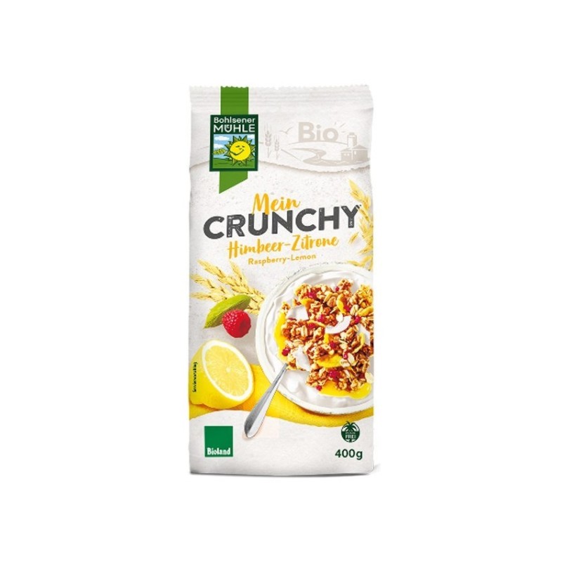 Musli Crunchy cu Zmeura si Lamaie, Bio, 400 g, Bohlsener Muhle