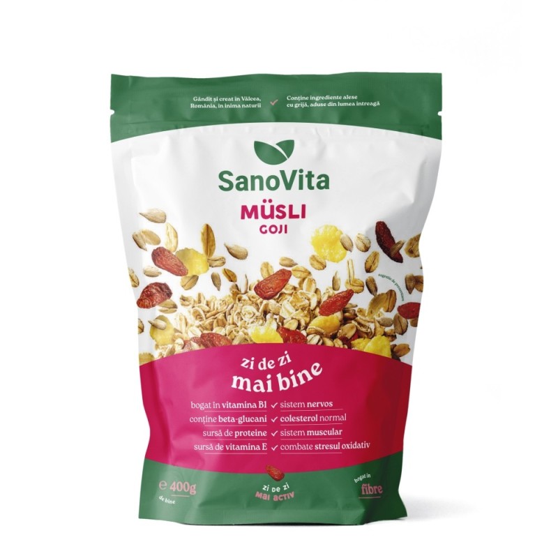 Musli cu Goji, Sanovita Zipper, 400 g