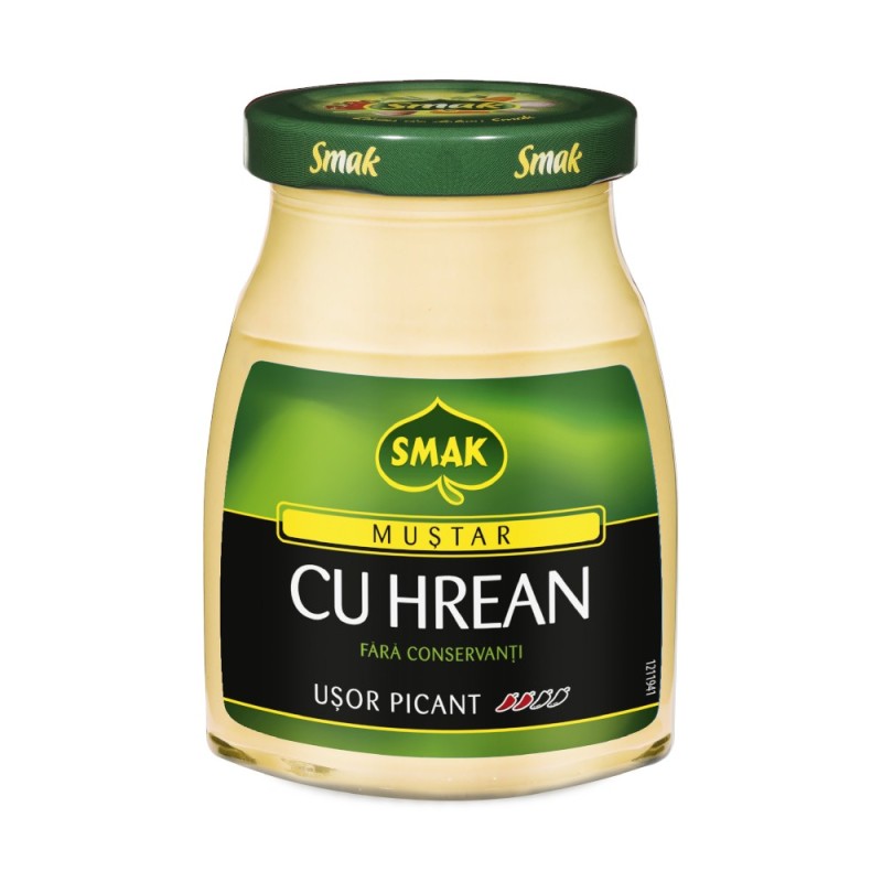 Mustar cu Hrean, Smak, 185 g