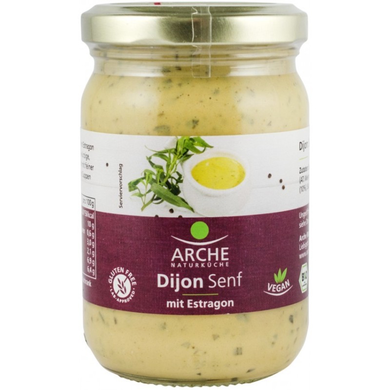 Mustar Dijon BIO cu Tarhon, 200 ml, Arche