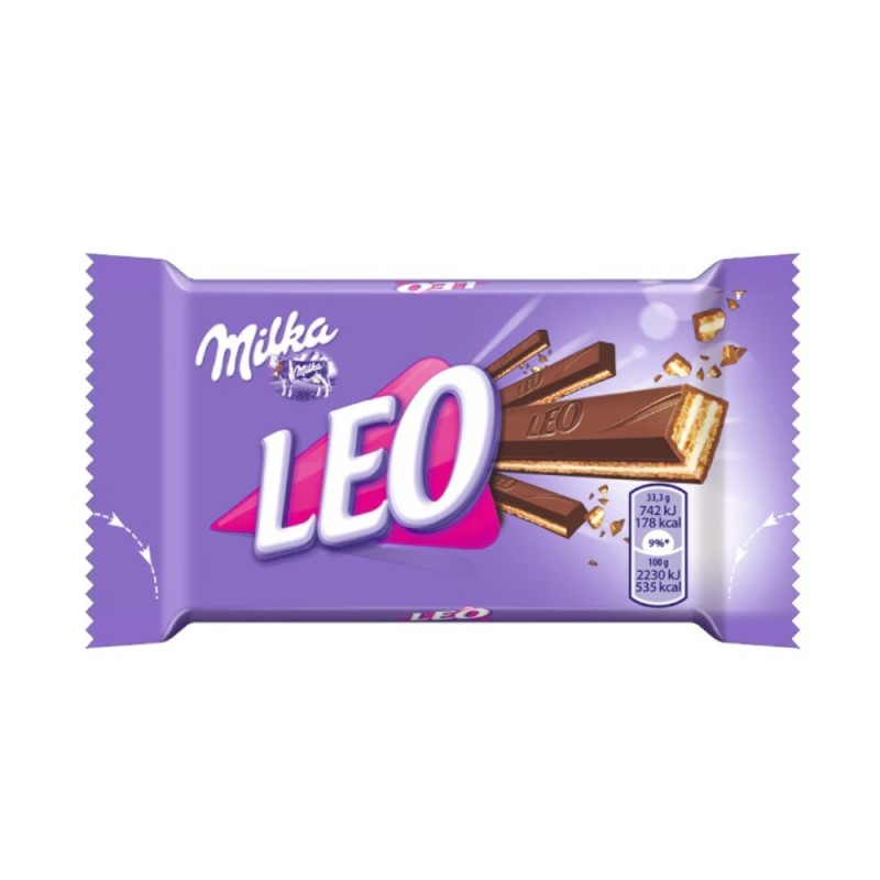Napolitana Invelita in Ciocolata, Milka, Leo, 33.3 g