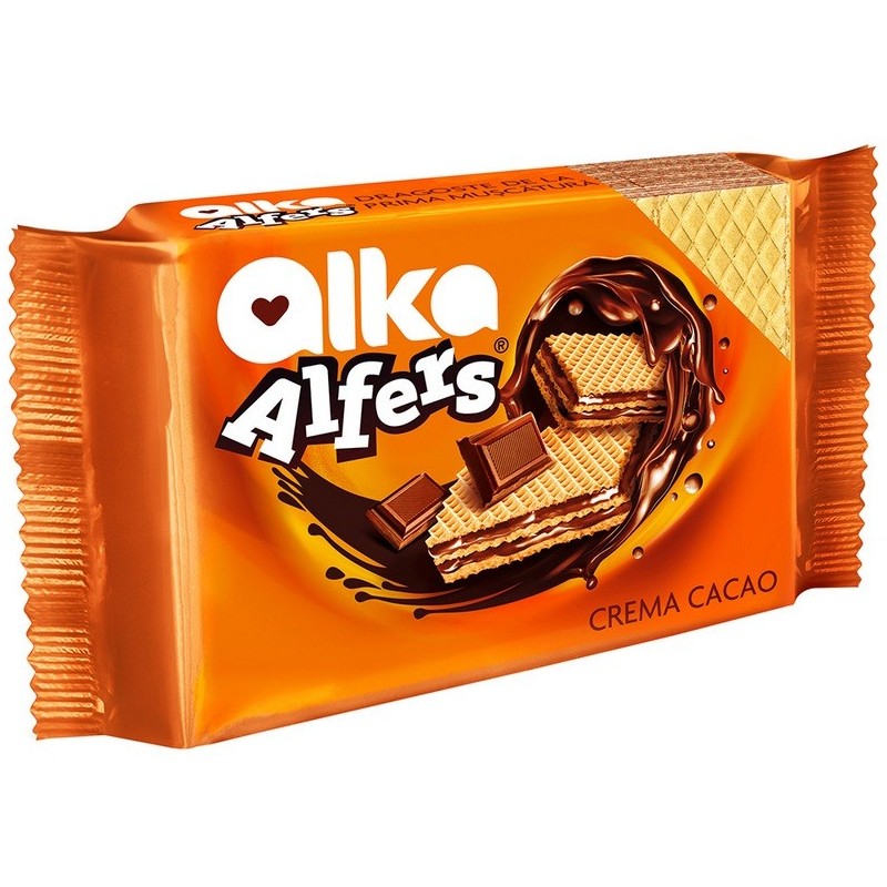 Napolitane cu Crema de Cacao Alfers, 34 g