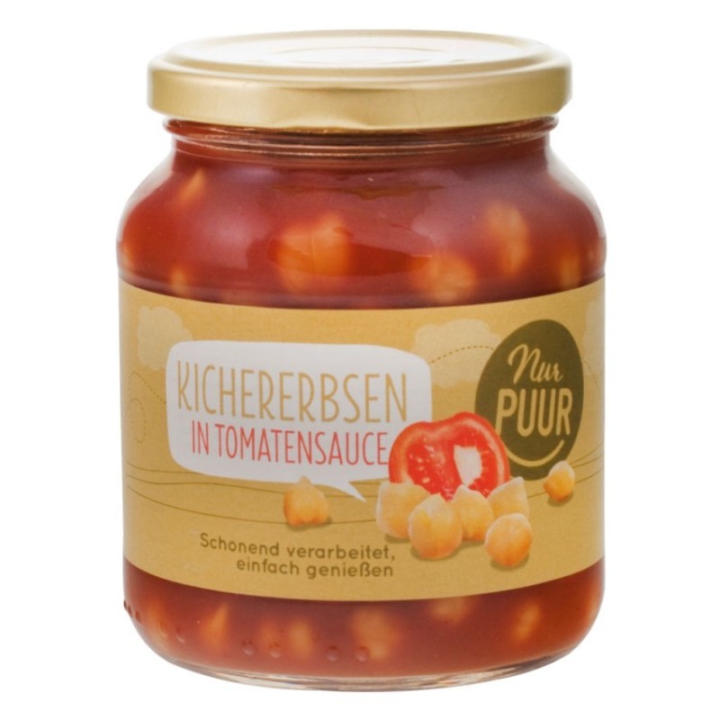 Naut Bio in Sos de Rosii, 350 g, Nur Puur