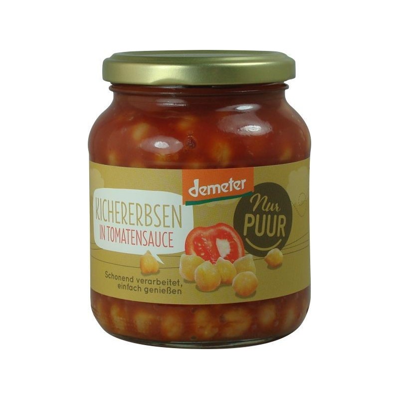 Naut Bio in Sos de Rosii, 350 g Nur Puur