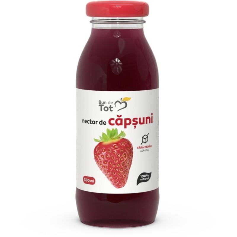 Nectar de Capsuni fara Zahar, 300 ml, Bun de Tot