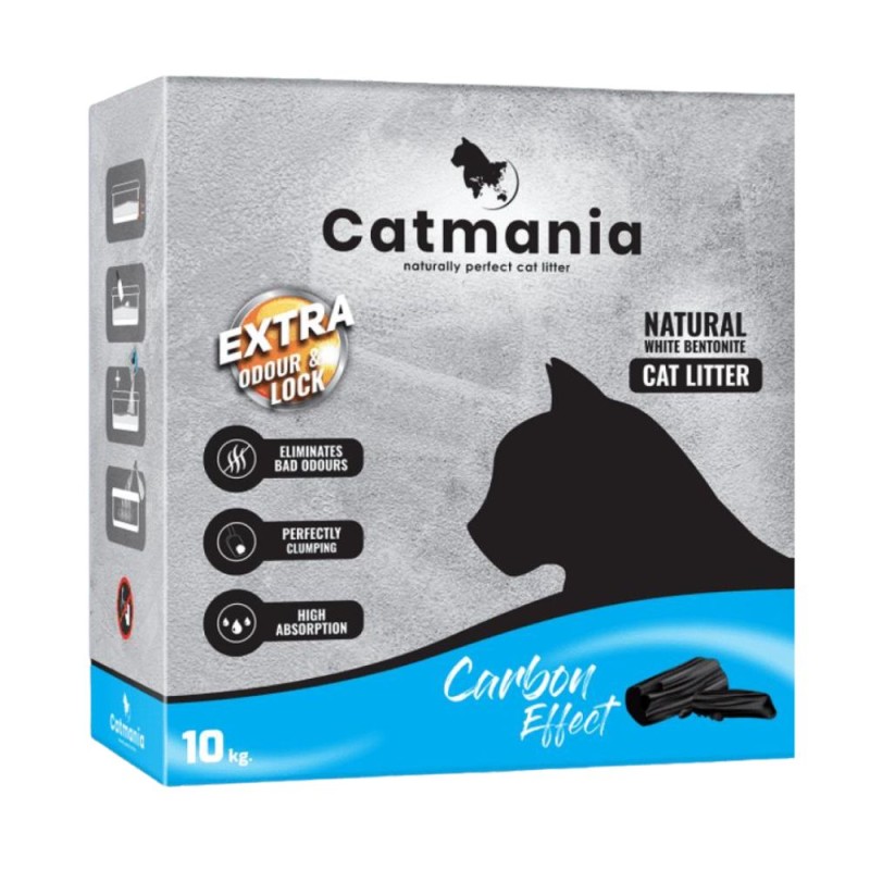 Nisip Litiera Bentonita Catmania Box Supercarbon, 10 kg