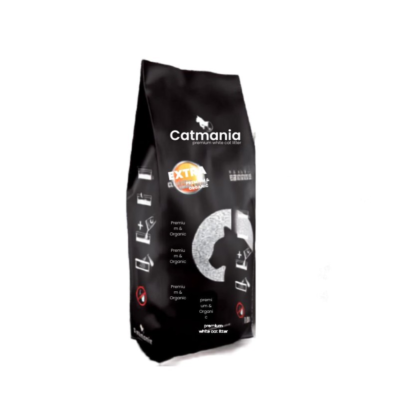 Nisip Litiera Catmania, Bentonita, Alb Natural, 10 l