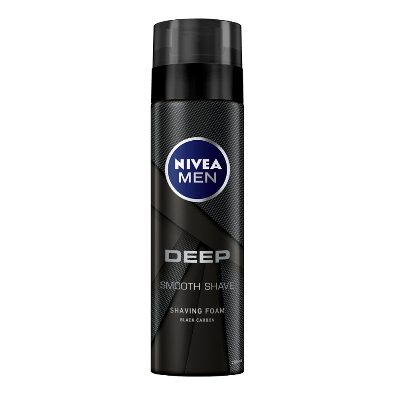 Nivea Spuma Ras Deep Black, 200 ml