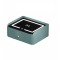 Noptiera Inteligenta Incarcare Wireless, Iluminare LED, 1 Sertar Depozitare, Verde, din Sticla si Lemn Smart Heater