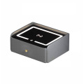 Noptiera Inteligenta Wireless,LED, 1, Port USB, Port Type-C, Difuzor 10W, Gri Antracit, Sticla si Lemn Smart Heater