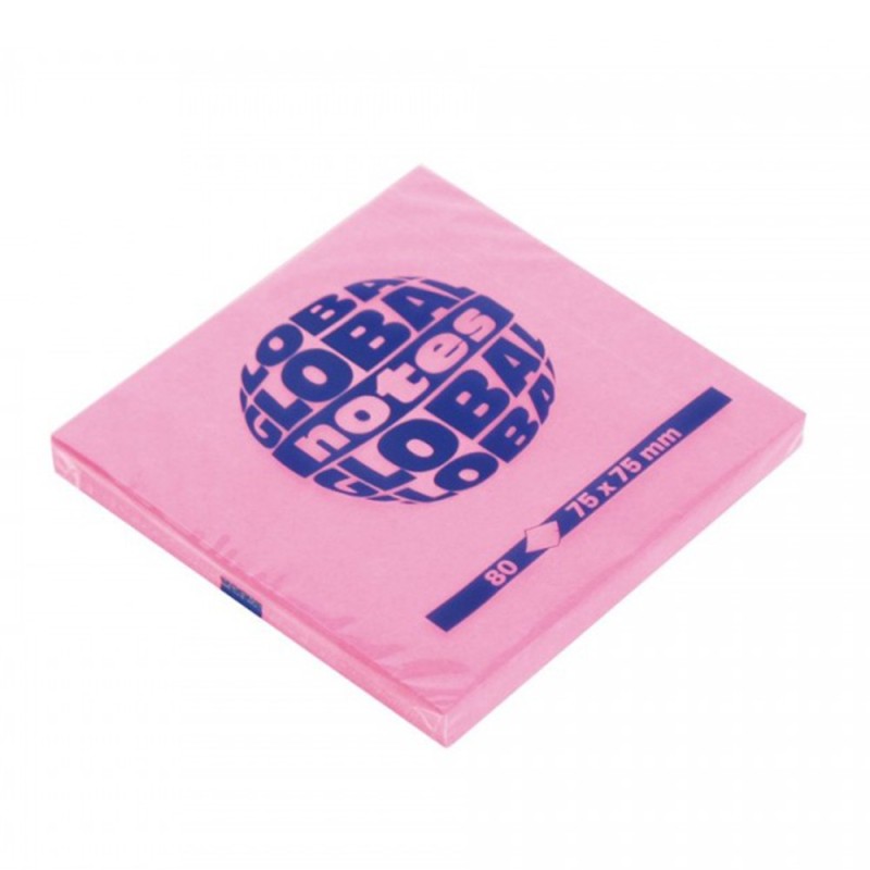 Notite Autoadezive, Roz Neon, 80 File, 75 x 75 mm