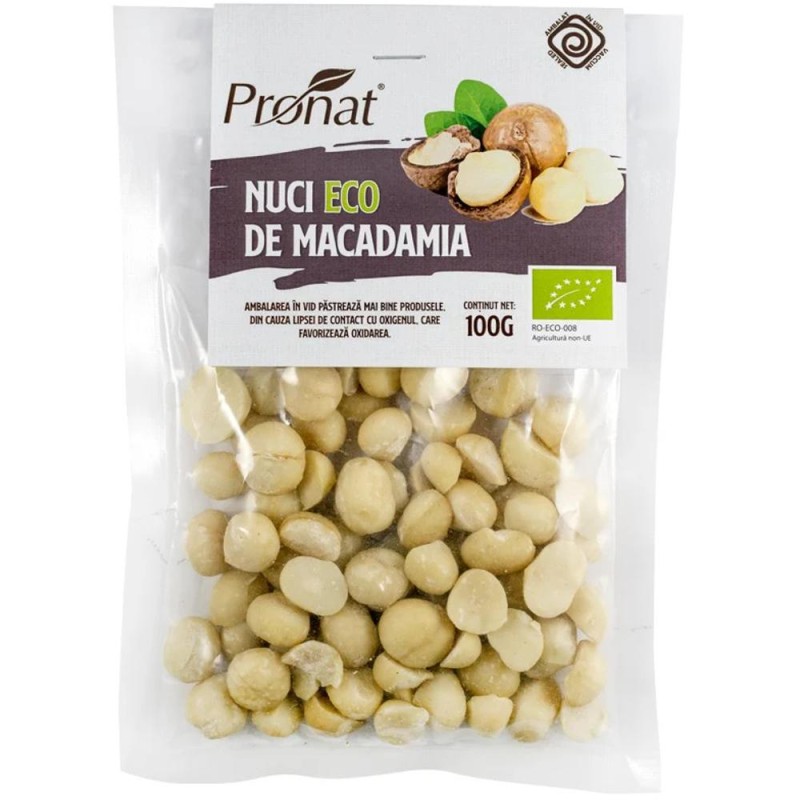 Nuci Macadamia Crude, Bio, 100 g