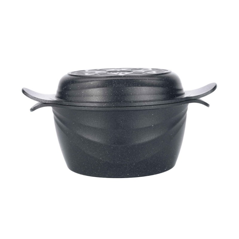 Oala cu Capac Neoklein, Diametru 30 cm, Capacitate 6.8 l, Aluminiu Turnat, Invelis Anti-Aderent, Negru
