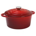 Oala din Fonta Emailata, 28 cm, Rosie, Newalor