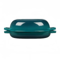 Oala din Fonta Emailata, Conic, Turcoaz, Perfect Home