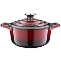 Oala din Fonta Emailata cu Capac, 26 cm, 4.75 l, Ruby, La Cuisine