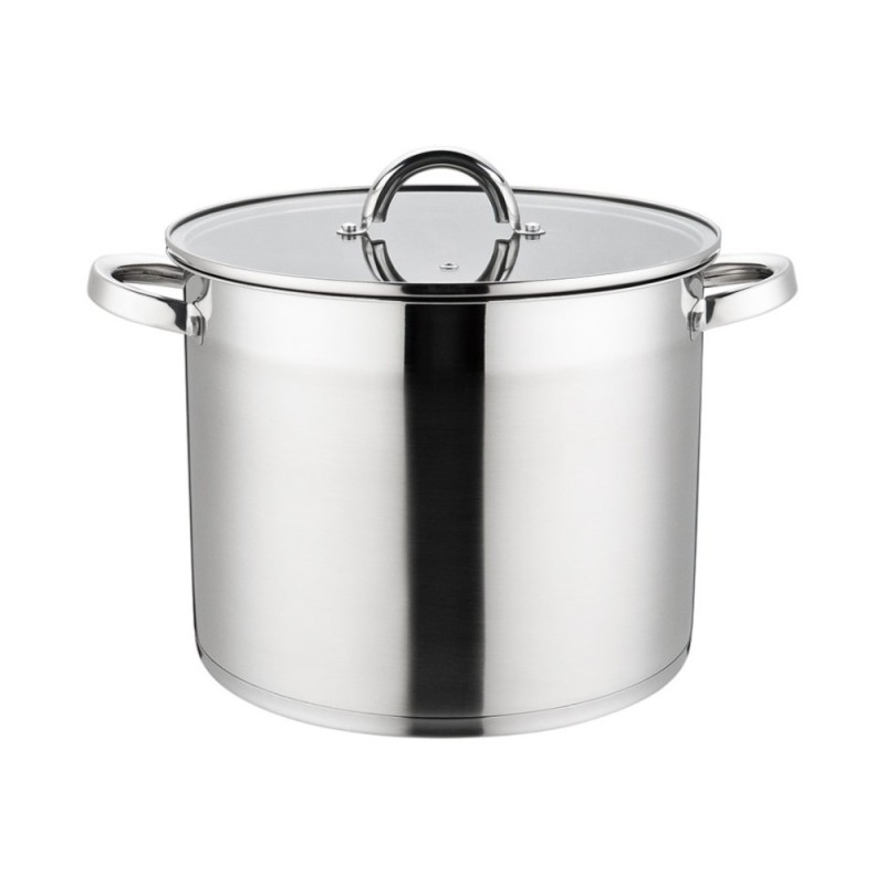 Oala din Inox cu Capac din Sticla, 24 cm, 8.90 l, Grunberg