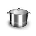 Oala din Inox cu Capac din Sticla, 29 cm, 13 l, Perfect Home