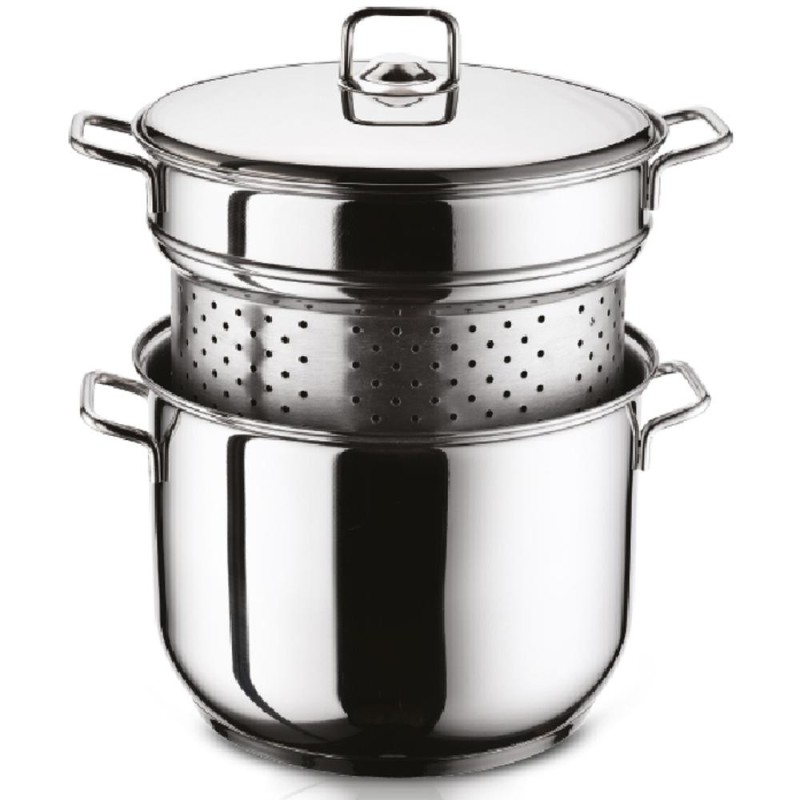 Oala din Inox pentru Fiert Paste, 24 cm, 8 l, Perfect Home
