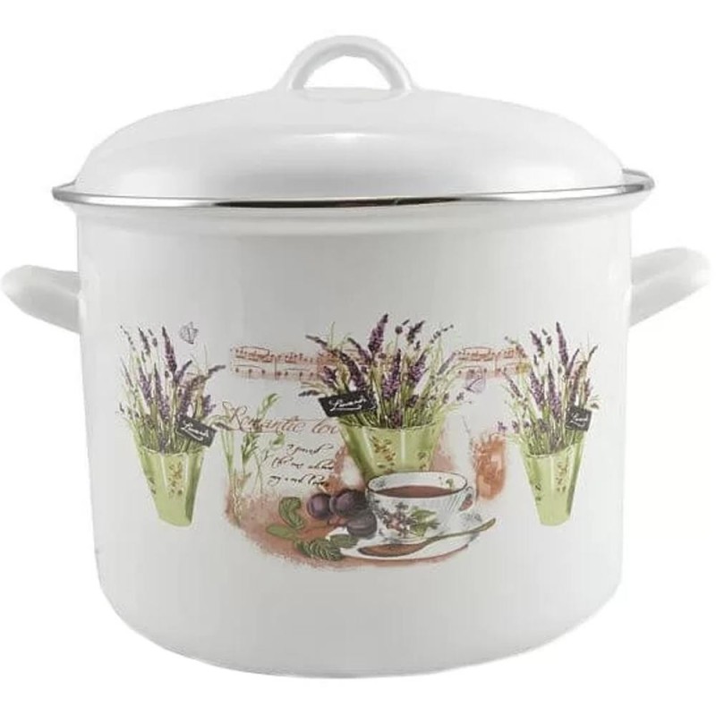 Oala Emailata cu Capac, 26 cm, 10.4 l, Perfect Home