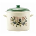 Oala Emailata cu Capac Oliva, 26 cm, 10.4 l, Perfect Home