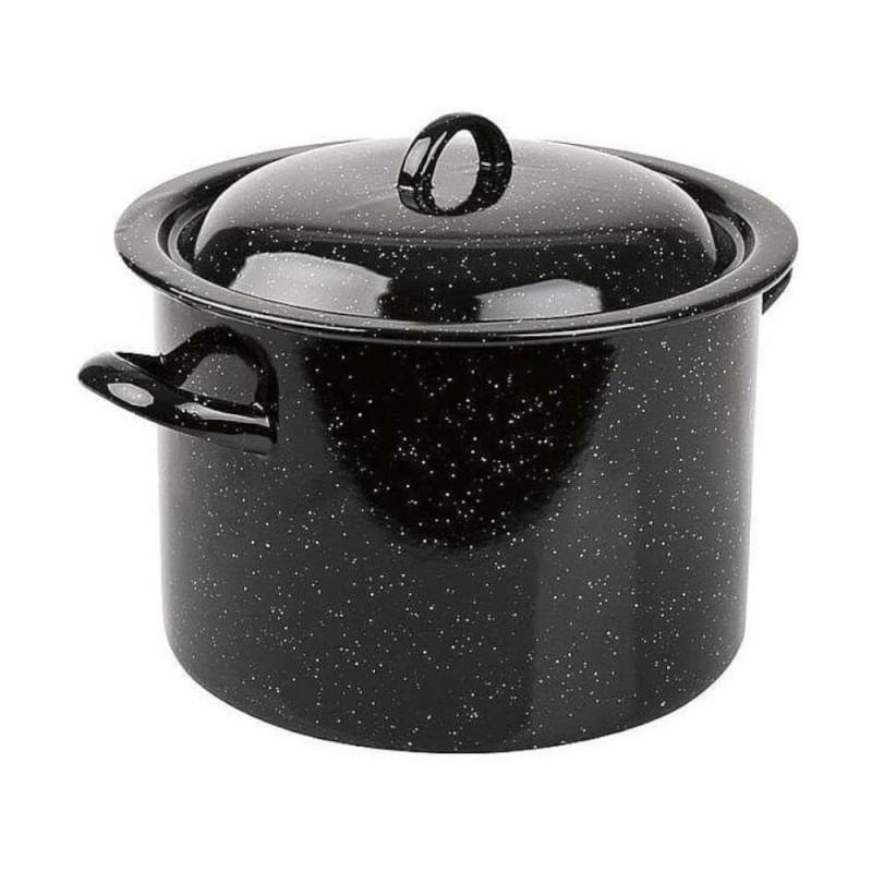 Oala Emailata, Diametru 36 cm, Capacitate 30 l, Neagra, Emailul Medias