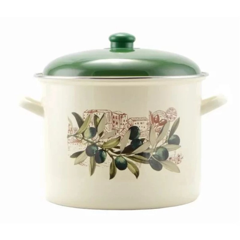 Oala Emailata Olive, Perfect Home, 20 cm, 5.2 l