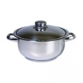 Oala Inox cu Capac, Capacitate 8 l, Diametru 26 cm, Argintiu