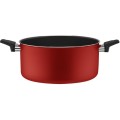 Oala Rotunda cu Doua Manere, 28 cm, Live Red, Italia, Piardi