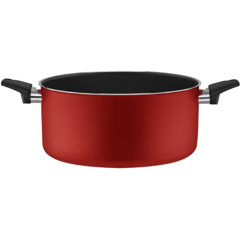 Oala Rotunda cu Doua Manere si Capac, 24 cm, Live Red, Italia, Piardi