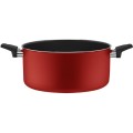 Oala Rotunda cu Doua Manere si Capac, 24 cm, Live Red, Italia, Piardi