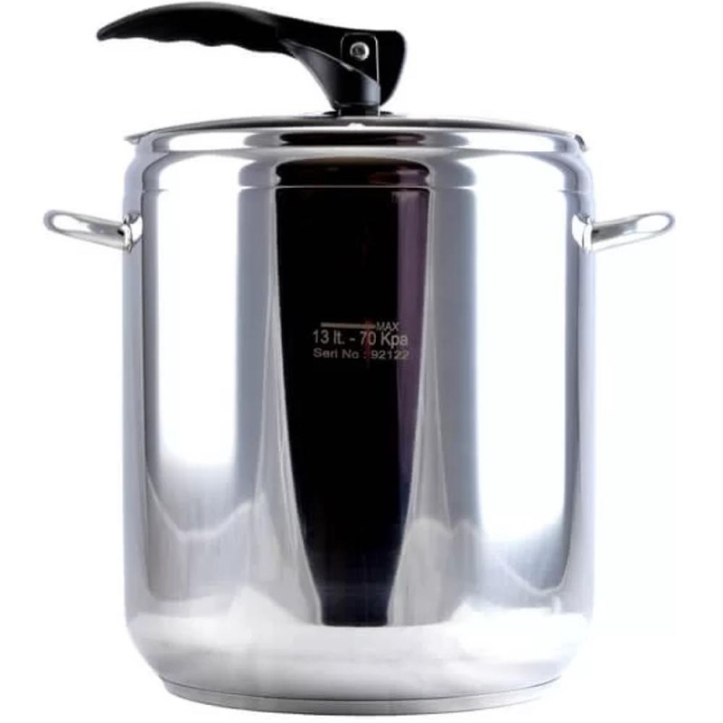 Oala sub Presiune din Inox, 13 l, Argintiu, Perfect Home