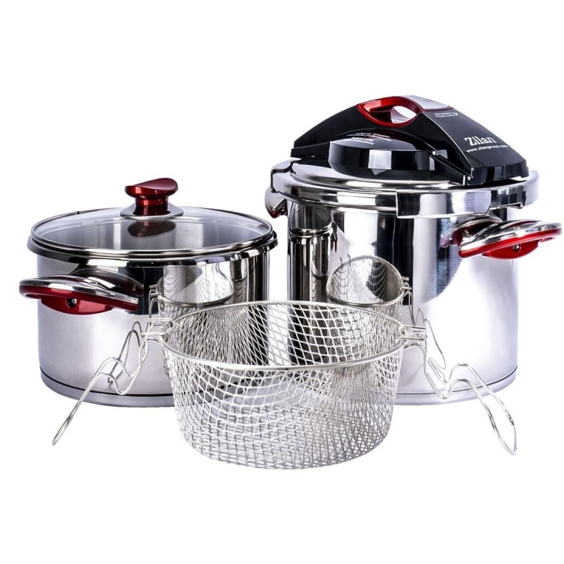 Oale din Inox sub Presiune, Capacitate 4 l / 6 l, 5 Bucati