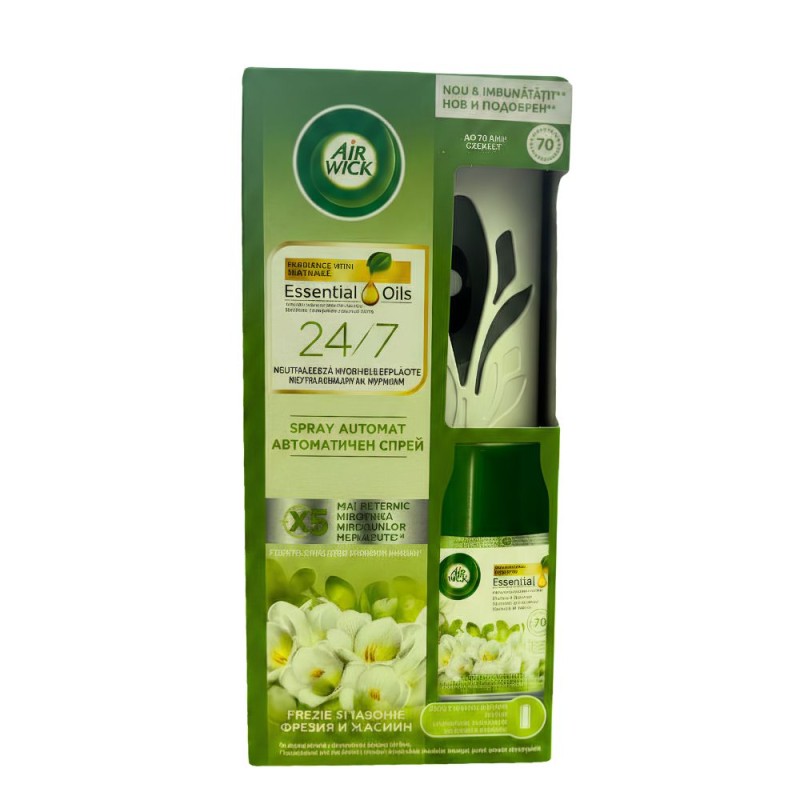 Odorizant de Camera Air Wick Freshmatic Aparat + Rezerva Frezie & Iasomie, 250 ml
