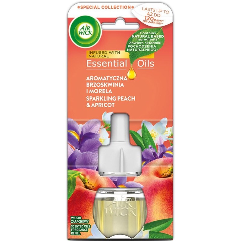 Odorizant de Camera Rezerva pentru Aparat Electric Air Wick, Piersica si Caisa, 19 ml