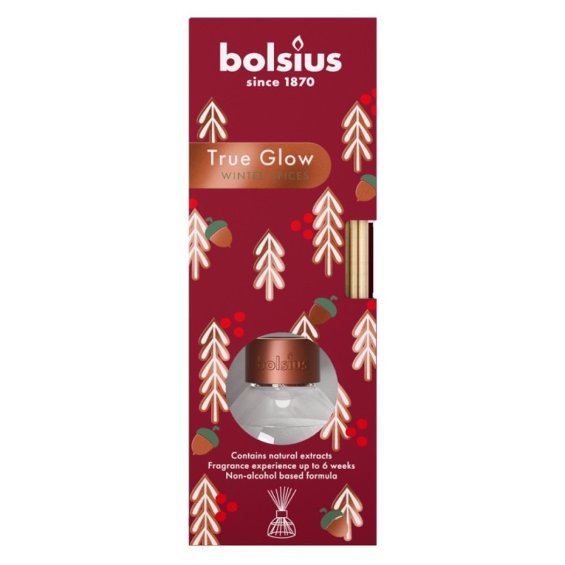 Odorizant Difuzor cu Betisoare pentru Casa True, Bolsius Winter Spices, 45 ml