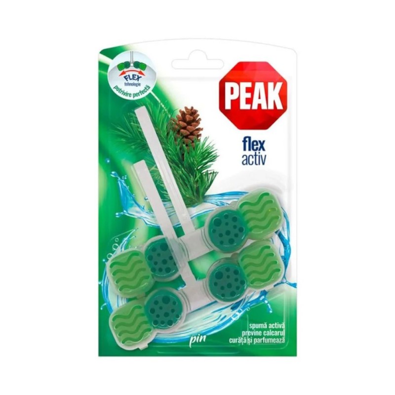 Odorizant Peak WC Flex Activ, Pin, 2 Bucati x 48 g