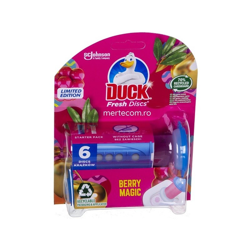 Odorizant Toaleta Aparat cu Gel Duck Fresh Discs Berry Magic 36 ml