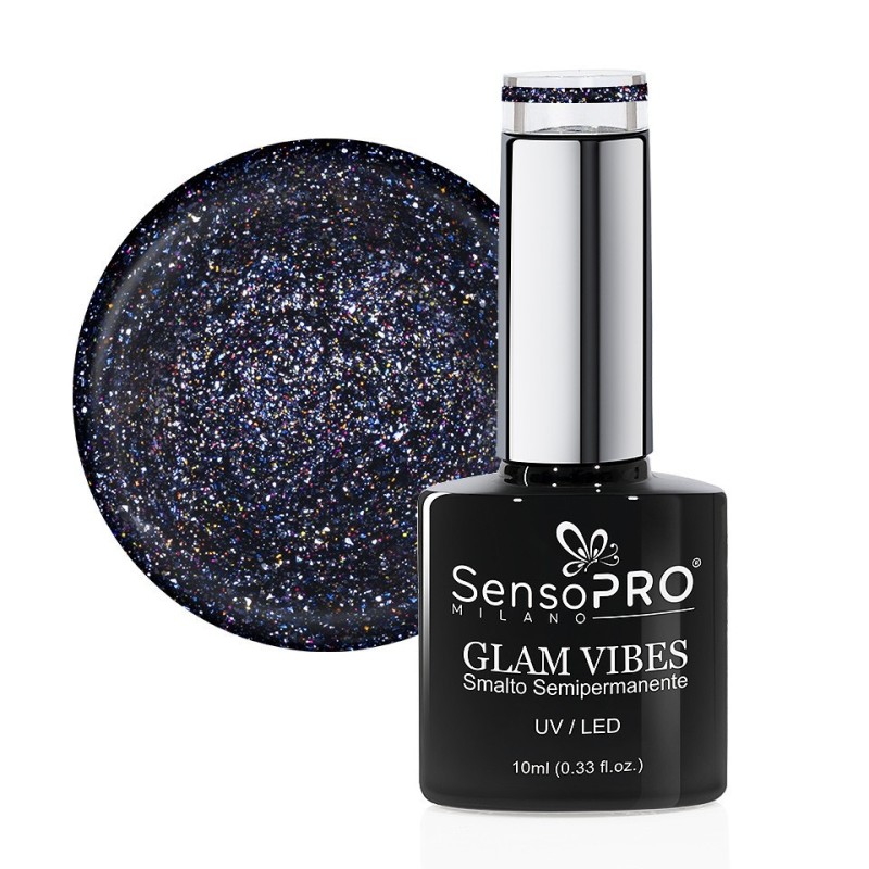 Oja Semipermanenta Glam Vibes SensoPRO Milano 10 ml, Untamed Night 44