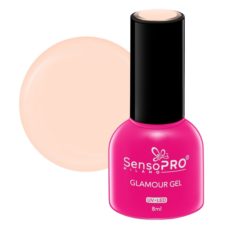 Oja Semipermanenta Glamour Gel SensoPRO Milano 8 ml, Coral Dust 19