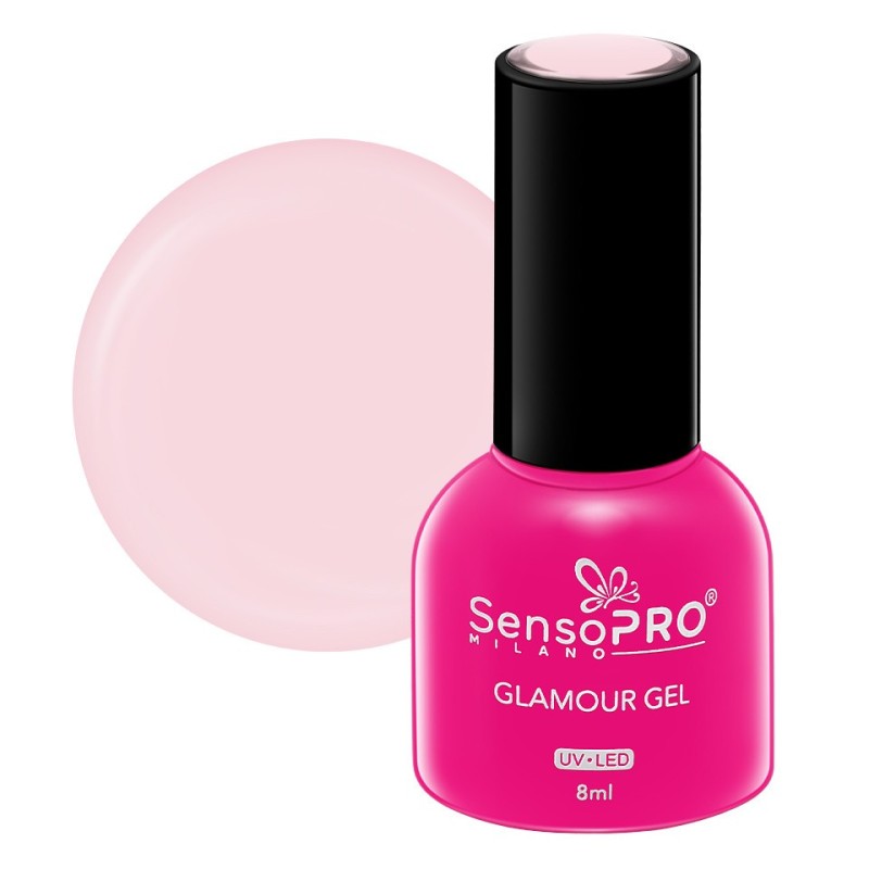 Oja Semipermanenta Glamour Gel SensoPRO Milano 8 ml, Cyber Nude 85