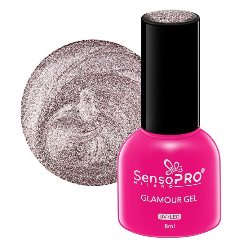 Oja Semipermanenta Glamour Gel SensoPRO Milano 8 ml, Glam Treasury 63
