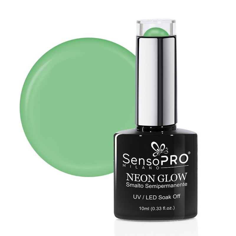 Oja Semipermanenta Neon Glow SensoPRO Milano, 35 Mint Cocktail, 10 ml
