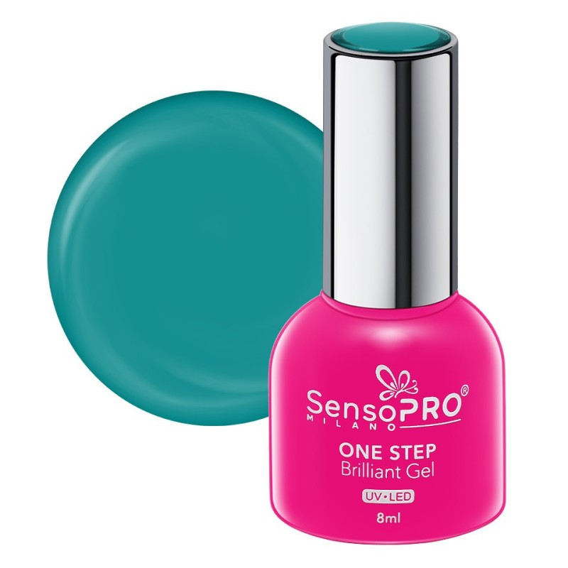 Oja Semipermanenta One Step Brilliant Gel SensoPRO Milano 8 ml, Turquoise Treasure 55