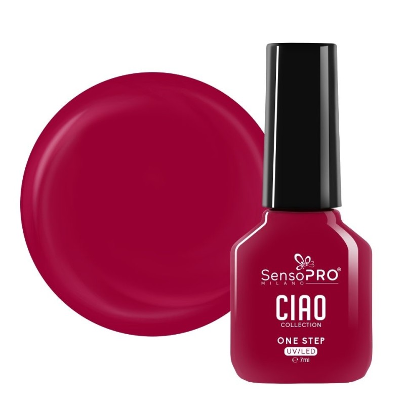Oja Semipermanenta One Step, Crimson Petal, SensoPRO Ciao Collection, 7 ml