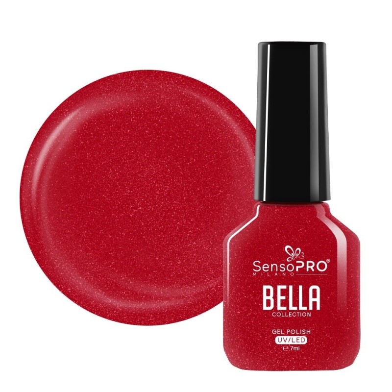 Oja Semipermanenta One Step, Red Glint, SensoPRO Bella Collection, 7 ml