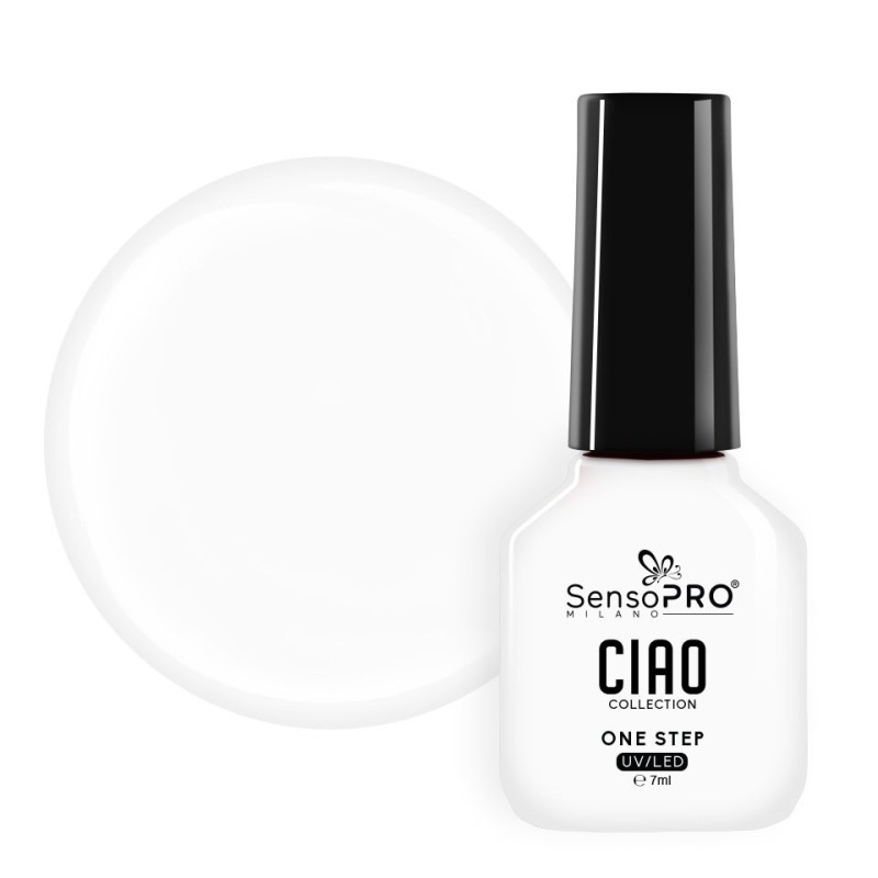 Oja Semipermanenta One Step, White Shine, SensoPRO Ciao Collection, 7 ml