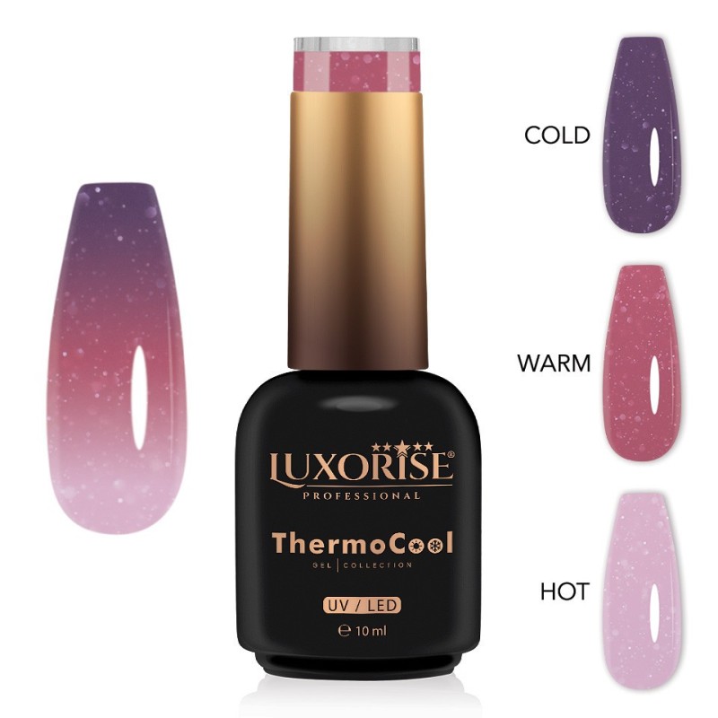Oja Semipermanenta Termica 3 Culori Dazzling Glimmer, Luxorise Thermocool, 10 ml